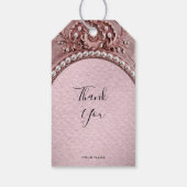 Pink Flower Gift Tag Cadeaulabel (Achterkant)