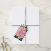 Pink Flower & Gingham Patten Gift Tag Cadeaulabel (Met Touw)