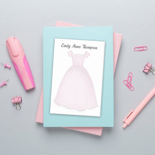 Pink Flower Girl Cute Personalized  Post-it® Notes