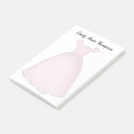 Pink Flower Girl Cute Personalized Post-it® Notes (Schuin)