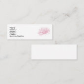 Pink Flower Graphic Mini Visitekaartje (Voorkant / Achterkant)