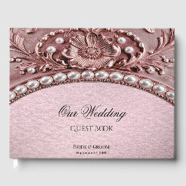 Pink Flower Guest Book Gastenboek