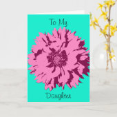 Pink Flower Happy Mothers Day to Daughter Kaart (Gele Bloem)