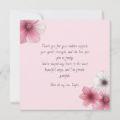 Pink Flower Heart Happy Mother’s Day Kaart (Achterkant)