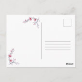 Pink Flower Inspirational Affirmation Briefkaart (Achterkant)