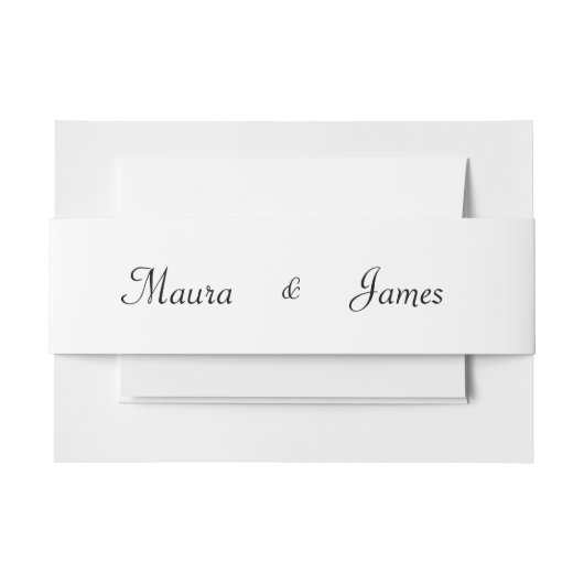 Pink Flower Invitation Belly Band Uitnodigingen Wikkel (Voorkant Voorbeeld)
