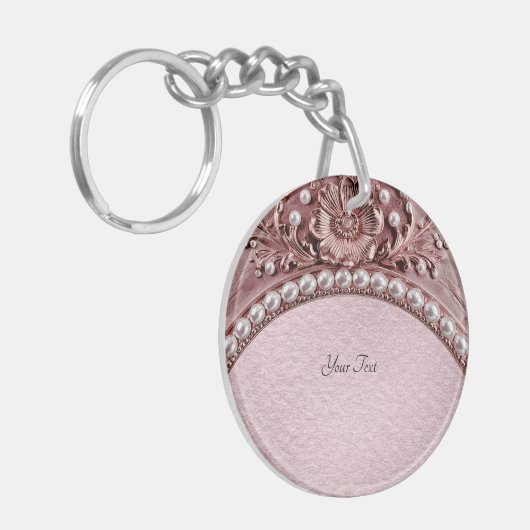 Pink Flower Keychain (Voorkant Links)