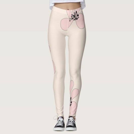pink flower leggings (Voorkant)