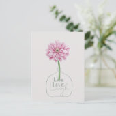 Pink Flower Live Love Laugh Briefkaart (Staand voorkant)
