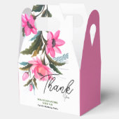 Pink Flower lover's verjaardag Bedankdoosjes (Geopend)