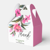 Pink Flower lover's verjaardag Bedankdoosjes (Voorkant Zijde)