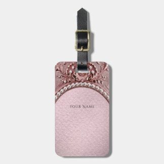 Pink Flower Luggage Tag Bagagelabel