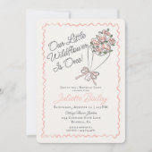 Pink Flower Market Boerderij FBirthday Invitation Kaart (Voorkant)