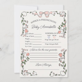 Pink Flower Market Fresh Floral Advies voor Baby Kaart