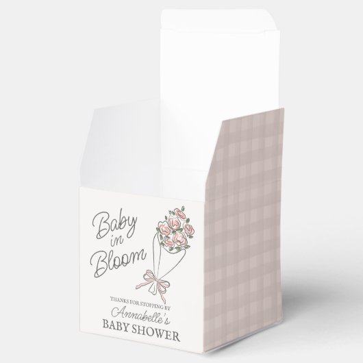 Pink Flower Market Fresh Floral Baby shower Bedankdoosjes (Geopend)