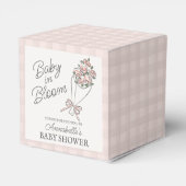 Pink Flower Market Fresh Floral Baby shower Bedankdoosjes (Achterkant)