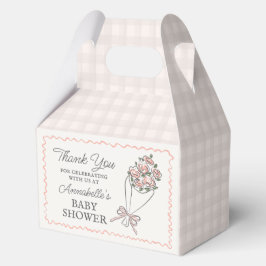 Pink Flower Market Fresh Floral Baby shower Bedankdoosjes