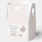 Pink Flower Market Fresh Floral Baby shower Bedankdoosjes (Open)