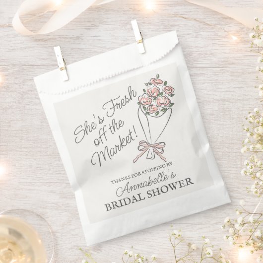Pink Flower Market Fresh Floral Vrijgezellenfeest Bedankzakje (Geknipt)