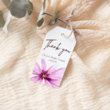 Pink Flower Minimalist Bedankt