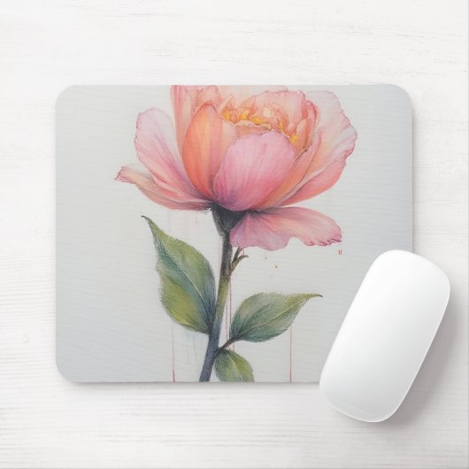 Pink Flower Mousemat Muismat (Met muis)