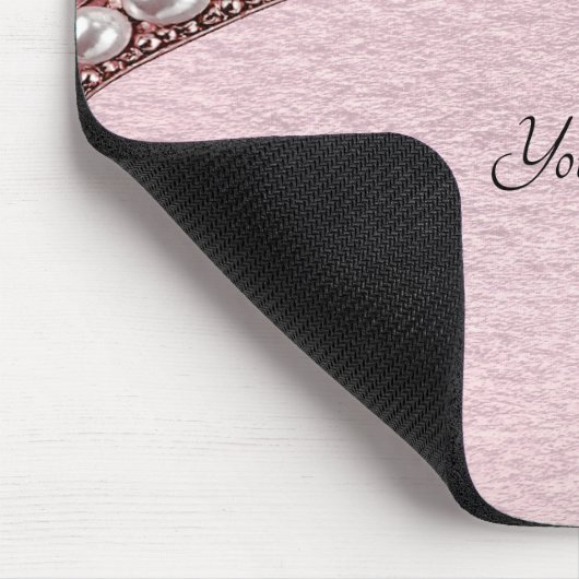 Pink Flower Mousepad Muismat (Hoek)