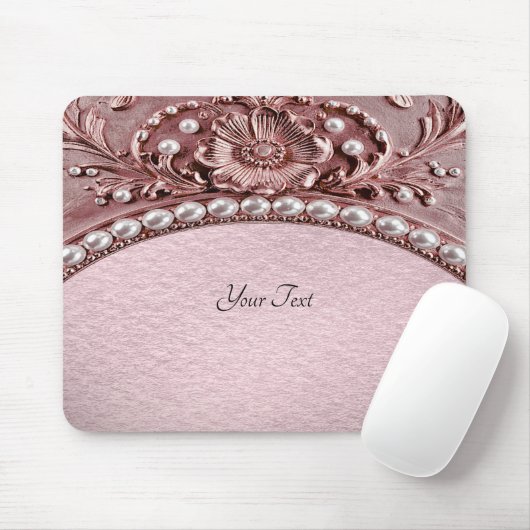Pink Flower Mousepad Muismat (Met muis)