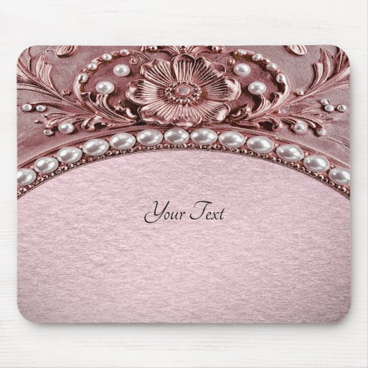 Pink Flower Mousepad Muismat (Voorkant)