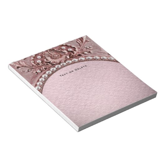 Pink Flower Notepad Notitieblok (Schuin)