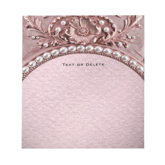 Pink Flower Notepad Notitieblok (Voorkant)