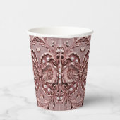 Pink Flower Paper Cups Papieren Bekers (Rechts)