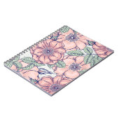 Pink Flower Pattern | Notebook Journal Notitieboek (Linkerzijde)