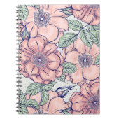 Pink Flower Pattern | Notebook Journal Notitieboek (Voorkant)