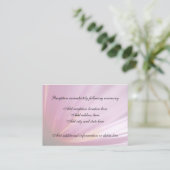 Pink Flower Petal Reception Kaart (Staand voorkant)