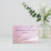 Pink Flower Petal Wedding Response Kaart (Staand voorkant)