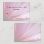 Pink Flower Petal Wedding Response Kaart (Voorkant / Achterkant)