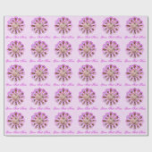 PINK FLOWER PHOTO & CUSTOM TEKST WRAPPINGPAPIEREN CADEAUPAPIER (Vlak)