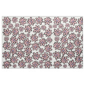 Pink Flower Power Pattern 1970 Geïnspireerd Stof (Fat Quarter)