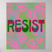 Pink Flower Power Resist Poster (Voorkant)