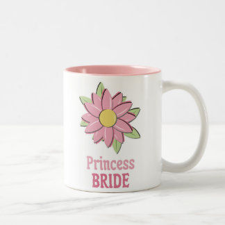 Pink Flower Princess Bride Tweekleurige Koffiemok