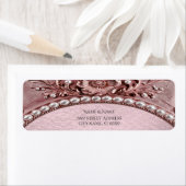 Pink Flower Return Address Label (Insitu)