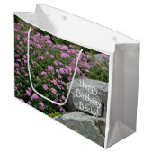 Pink Flower Rock Garden Groot Cadeauzakje (Voorkant Gekanteld)