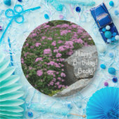 Pink Flower Rock Garden Papieren Bordje (Feest)