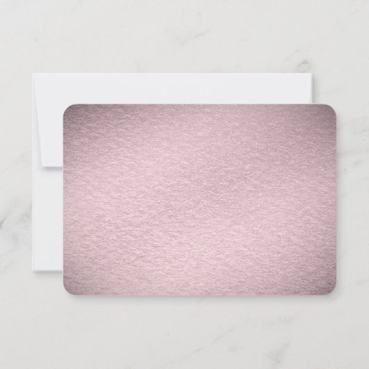 Pink Flower RSVP Card (Achterkant)