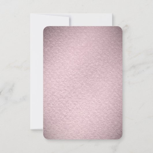 Pink Flower RSVP Card (Achterkant)