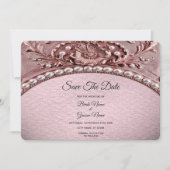 Pink Flower Save The Date (Voorkant)