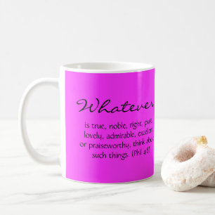 Pink Flower Scripture Koffiemok