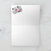 Pink Flower Thank You Card Bedankkaart (Binnen)