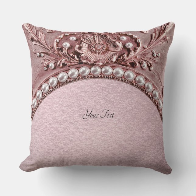 Pink Flower Throw Pillow Kussen (Voorkant)