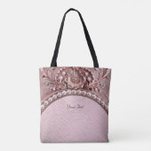 Pink Flower Tote Bag (Achterkant)